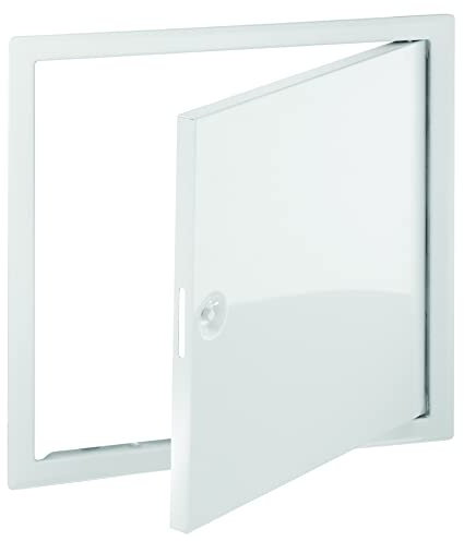 Upmann Revitür SOFTLINE sv 800x800 RAL9016 weiß, mit Vierkant, Wandeinbau