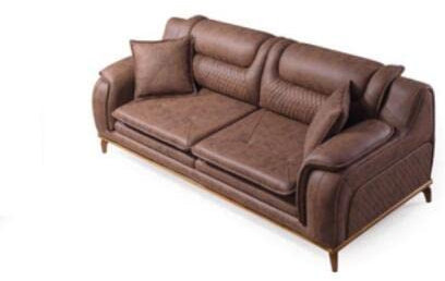JV Möbel Sofa Braun 3 Sitzer Wohnzimmer Klassische Design Luxus Italienischer Stil 3er