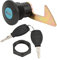 Serratura Coda Monopattino Raccordo Alluminio Plastica Universale per Moto Elettriche e Bauli Portaoggetti (Gancio C)