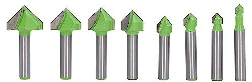 Router Bit, V-Cut Router Bit 8mm Shank Portable Tungsten Steel for Laminated Cardboard