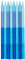 Folat 24189 Kuchen Kerzes Shades of Blue - 10 cm - 24 Stück Geburtstagskerzen für Geburtstag, Geburtstagsdeko, für Kinder Partys, Hochzeiten, Firmenfeiern, Jubiläen