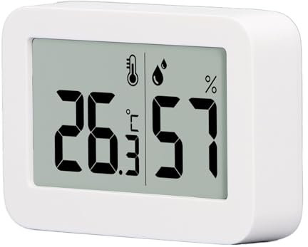 Thermometer Hygrometer R Digitaler LCD-Monitor Innen-Außen-Luftfeuchtigkeitsmesser Temperaturanzeige füR Luftbefeuchter, Luftentfeuchter, Gewächshaus, Reptilien-Humidor