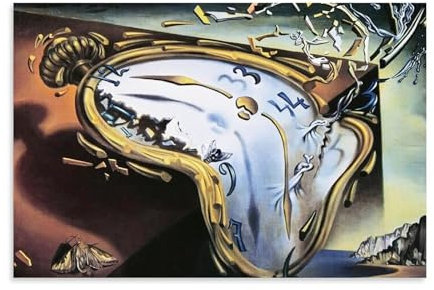 Kunstdruck auf Leinwand, Motiv: The Melting Watch von Salvador Dalí, 20 x 30 cm