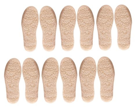 Healvian 18paare Mädchen Schuh-innensohlen Atmungsaktive Und Schweißabsorbierende Zuschneidbare Wärmeisolierende Imitation Lammfell Einlegesohlen Für Winterstiefel Und Schuhe