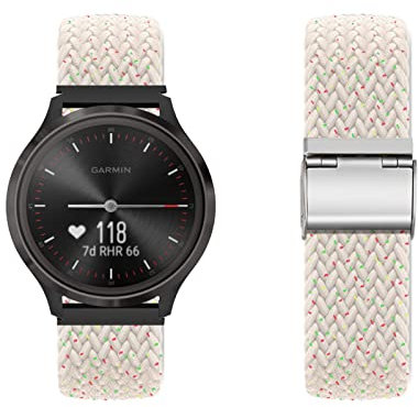 Armband Kompatibel mit Garmin Vivomove HR/VivoMove Trend Uhrenarmband Nylon Geflochtenes Bequem Atmungsaktiv Einstellbares Ersatz Ersatzarmband für Garmin Vivomove HR/VivoMove Trend Armbänder (10)