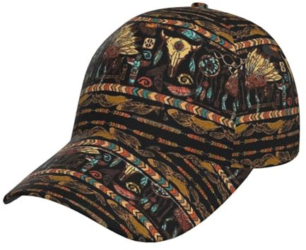 urtradezz Indianermütze Indianer-Baseballkappe Indianer Sonnenhut verstellbar Cap Indianerhut Trucker Hat Cap, Native 02, One size