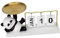Garneck Assiette Décorative en Forme De Calendrier Assiette À Collation pour Bureau Entrée Porte-clés Statue De Panda Plat À Bibelots en Résine
