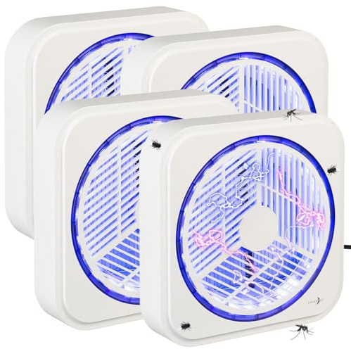 Lunartec UV-Insektenlampe: 4er Set UV-Insektenvernichter zur Wandmontage, mit Selbstreinigung (Licht-Insektenvernichter, Moskito Killer Lampe)