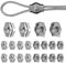 20 Stück Drahtseilklemme M3, Simplex Seilklemmen 3mm Edelstahl 304, für Stahlseil 3mm, Wäscheleinenspanner & Markise, ideal für Befestigung von Drahtseilen und Zieh- & Hebevorrichtungen