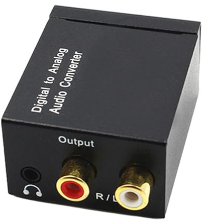 Convertitore audio da analogico a digitale, Convertitore di uscita analogica digitale in fibra ottica coassiale - Jack da 3,5 mm, convertitore in fibra, convertitore