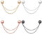 NOPKESV 4 Stück Multifunktionale Magnetische Kleidungsclips,Hijab-Magnete Mit Kette,Super Magnetisch,Fest und Nicht Abfallend,Geeignet für Kleidung,Schals (2 Farben)