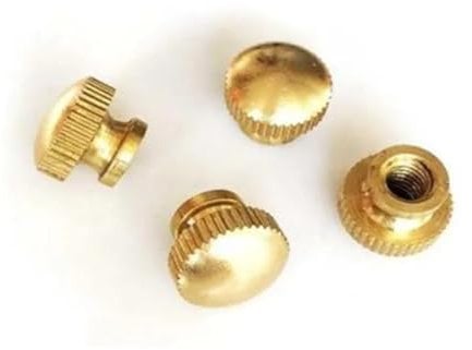 Rändelmuttern aus Messing, rund, M3, M4, M5, M6, 5 Stück