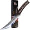 SYOKAMI Boning Knife for Meat Cutting, 6.5 Inch Fish Fillet Knife with Wood Handle, High Carbon Razor Sharp Curved Blade Deboning Knife with Exquisite Box Ideal for Gift