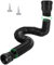 Bocguy Regenrinne Fallrohr, 1 Stück Dachrinne Flexible Fallrohr Verlängerung, Fallrohr Erweiterung von 47 bis 150cm, Regenrinnen Fallrohr Erweiterungsset für Fallrohr 80/100 mm (Schwarz, 1 Stück)