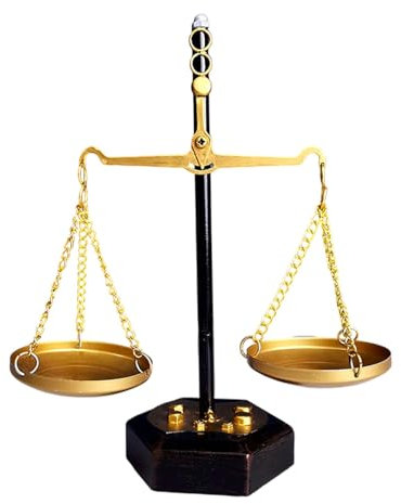 KHZen Antike Metallbilanz Skulptur Vintage Justice Waage Scale Statue Für Elegante Bauernhäuser Und Bürodekoration
