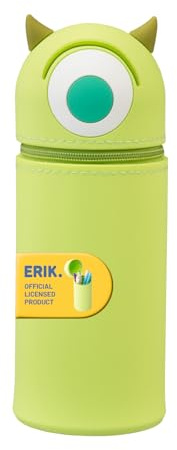 Grupo Erik Pixar Monster AG Mike Wazowski Federmäppchen Merch | Federmappe Stift Etui Schule 1 Fach - Federtasche Mädchen und Jungen Schlampermäppchen Geschenke zur Einschulung
