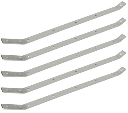 XQZMD Recinzione a Prova di Gatto, Staffe di Recinzione a Prova di Gatto, Staffe angolari a Parete per Giardino Esterno, Lunghezza 55 cm, Spessore 3 mm (5 Staffe)