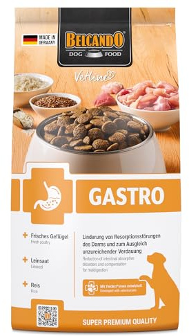 BELCANDO Vetline Gastro Diätfutter 1,8 kg – Trockenfutter bei Magen-Darm-Erkrankungen & Verdauungsbeschwerden | Schonkost für Sensible Hunde, Made in Germany
