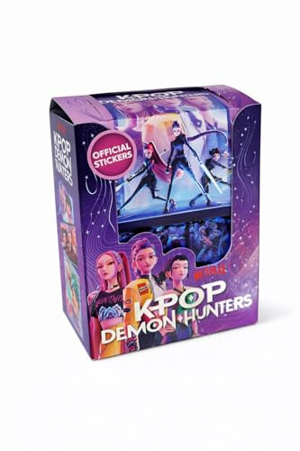K-Pop Demon Hunters Display Box 40 Tüten Sticker – Box Kollektion Stickerkarten, Offizielle Figuren für K-Pop Demon Hunters Album