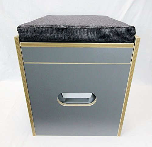 Freizeit Wittke Toilettenhocker/Stauraum mit Polster für Porta Potti 365, 415x475x465 mm I Leicht, stabil und pflegeleicht I Pappelsperrholz mit Schaumstoffpolster