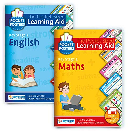 Daydream Education KS2 Mathe und Englisch Lernpaket | Taschenposter: The Pocket-Size-Revision Guides | KS2-Spezifikation | Kostenlose digitale Ausgaben mit über 1.600 Bewertungsfragen