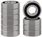 XiKe 6202-2RS Kugellager 15x35x11mm Chromstahl und Vorgeschmiert, 6202RS Rillenkugellager mit Gummi Doppeldichtung, 10er-Packung
