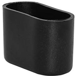 Flyshop Stuhlbeinkappen, Hartplastik, geruchlos, kratzfrei, oval 18 x 40mm (1,8 x 4,0 cm), 8 Stück, Schwarz