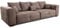 Cavadore Big Sofa Mavericco / Große Couch im modernen Design in Lederoptik / Inklusive Rückenkissen und Zierkissen / 287 x 69 x 108 cm (BxHxT) / Mikrofaser Hellbraun