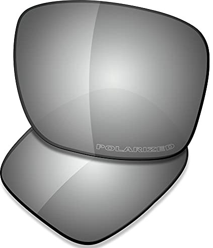 Saucer Premium Replacement Lenses for Oakley Holbrook OO9102 Sunglasses High Definition - Chrome Metal Polarized