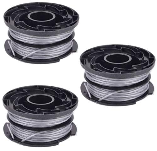 Spares2go Schnurspule für Black & Decker Rasentrimmer, 3 Stück, 5 m x 1,5 mm