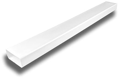 Gaine de ventilation plate - En plastique - Sortie/Entrée d’air - Système 100 (55 x 110) - Longueur : 1 m