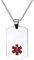 Flongo SOS Notfall Medical Alert ID Marke Herrenkette Männer Anhänger Halskette Silber Gold Kette Kostenlose Gravur Dog Tag Personalisierte Medizinische Marke Militärische Erkennungsmarke