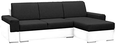 MOEBLO Ecksofa mit Schlaffunktion mit Bettkasten Sofa Couch L-Form Polstergarnitur Wohnlandschaft Polstersofa mit Ottomane Couchgranitur mit Bettfunktion - Aldo Mini (Blau, Ecksofa Rechts)