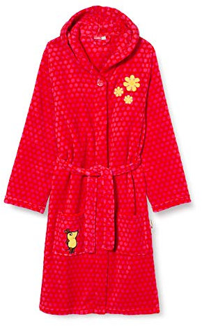 Playshoes Accappatoio in pile per bambini, Vestaglia Unisex - Bambini e ragazzi, rosa Il topo, 158/164
