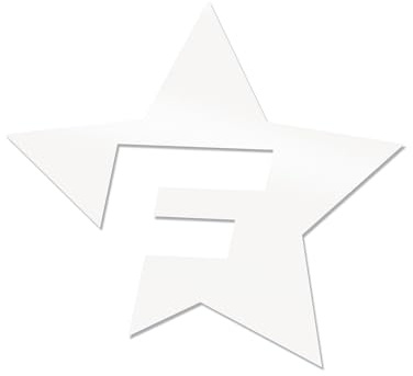 FOLIATEC Car Design Sticker Aufkleber Autoaufkleber Autosticker F-STAR, weiss matt, 39 x 41 cm