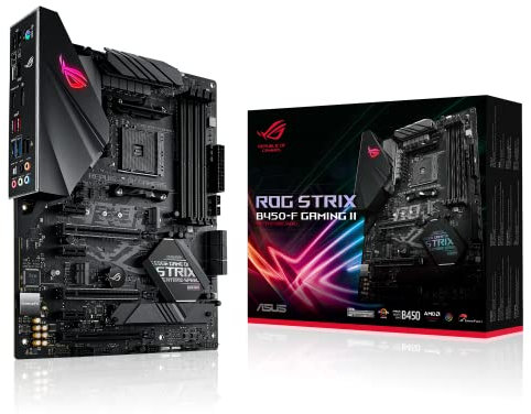 ASUS ROG Strix B450-F Gaming II Scheda Madre Gaming ATX, AMD B450, Socket AM4, DDR4, PCI 3.0, LAN Intel 1Gb, 2xM.2, 6xSATA 6GB/s, Microfono AI Noise Canceling, USB 3.2 Gen 2, Aura Sync RGB