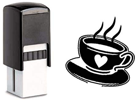 Dekolando Bonuskartenstempel Stempel mit Motiv - Kaffee Kaffeetasse - für Bonuskarte 10x10mm