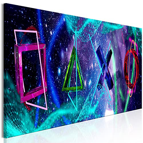 murando - Tableau décoratif inspirant 120x40 cm - Impression sur toile colorée - Décoration murale pour salon et chambre - Abstraction fantaisie figures géométriques fond géométrique i-A-0191-b-a