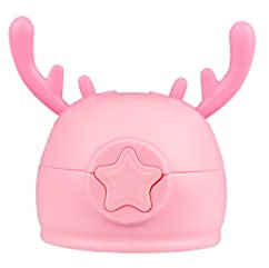 QUNUNOIRE Portatile Borraccia in Acciaio Inox Termica Bottiglia d'Acqua Sportive per Mantenere Caldo e Freddo, Borracce per Bambini Bimbo 500ML Cappuccio Sostituibile Rosa