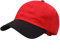 GADIEMKENSD Kids Plain Baseball Cap Unconstructed Fitted Toddler Sun Hat Washed Cotton Kids Baseball Hat Beach Camping Golf Travel for Girls Boys 3-7 Years Red/Black