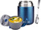 WAKSOX Insulated Food Flask for Hot Food, 530ML Soup Food Jar Stainless Steel Food Container with Spoon for School, Office, Travel, Camping, Ideal for Cool or Warm Food (Blue 530ML)
