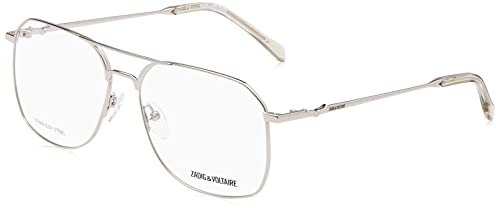 ZADIG&VOLTAIRE VZV347 Brille, Shiny Full Palladium, 57 für Damen, Shiny Full Palladium