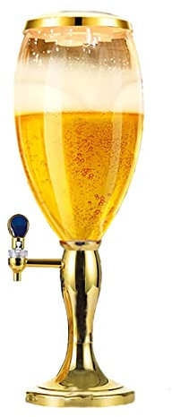 Beer Tower Dispenser Große Bierzapfanlage, 5 L Fassbierturm Mit Eisrohrzapfhahn Und Lichtern, Leicht Zu Reinigen, Tolles Geschenk Für Bierliebhaber Bierzapfanlage