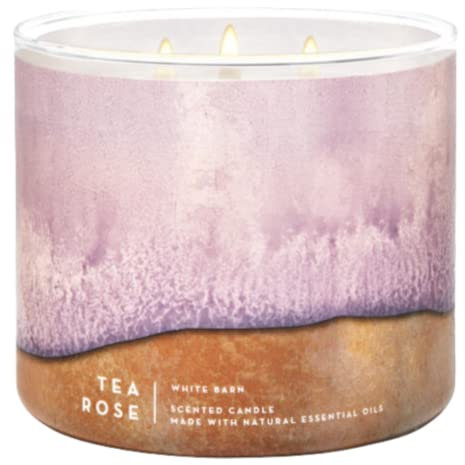 Tea Rose Kerze White Barn 3 Dochte 411 g