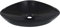 HOMIUSE Lavabo 58,5x39x14 CM CéRamique Noir Vasque à Poser Salle de Bain Lavabo à Poser en CéRamique Pour Lavabo Salle de Bain Bassin SupéRieur Pratique et DéCorative Filet Rond Triangle