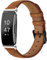 Tobfit Schlankes Lederband für Fitbit Inspire 2 / Inspire HR / Inspire Bands für Damen und Herren, echtes genarbtes Rindsleder, Armband für Fitbit Inspire 2 Fitness-Tracker (Crazy Horse Tan)