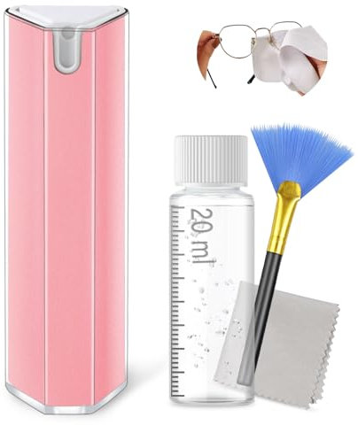 Touchscreen Mist Cleaner,Screen Cleaners Spray 18ml +20ml Liquid Include, Laptop Cleaning Kit for Electronic Screen- Pink