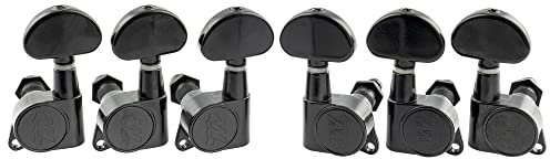 Wilkinson WJN03 Guitare Mécaniques 3L3R E-Z-LOK Ratio 1:19 Tuners pour Epiphone Les Paul SG Guitare électrique ou Acoustique, Noir