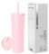 Simple Modern Mug Isotherme avec Paille et Couvercle | Gourde avec Paille Adulte, Bouteille d'Eau Réutilisable en Acier Inoxydable | Cadeaux pour Femmes et Hommes | Classic | 830ml | Blush