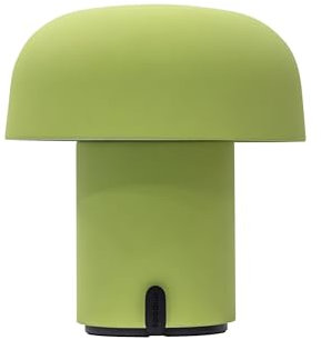 Kooduu - Sensa Kleine Tragbare Tischlampe - Dimmbar, Kabellos, mit Akku und über USB aufladbar, im Vintage Look für das Wohnzimmer, Moos - Grün
